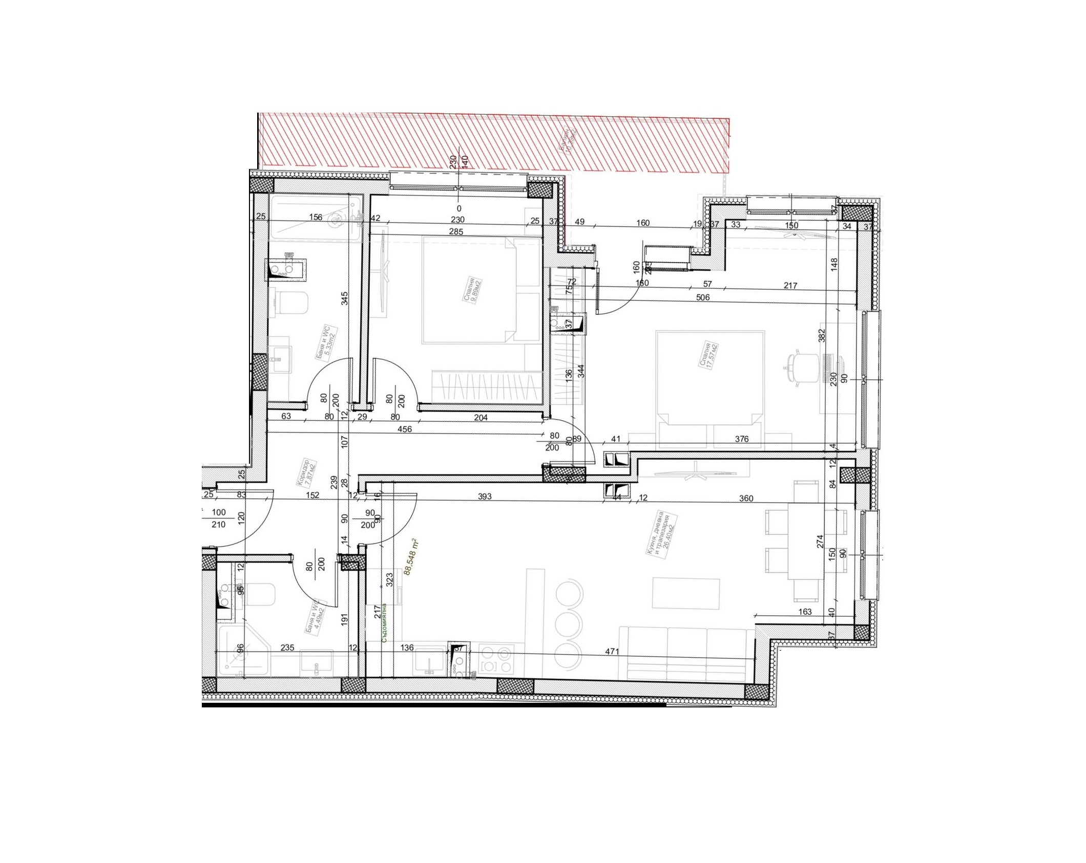 Тристаен, директно от строител