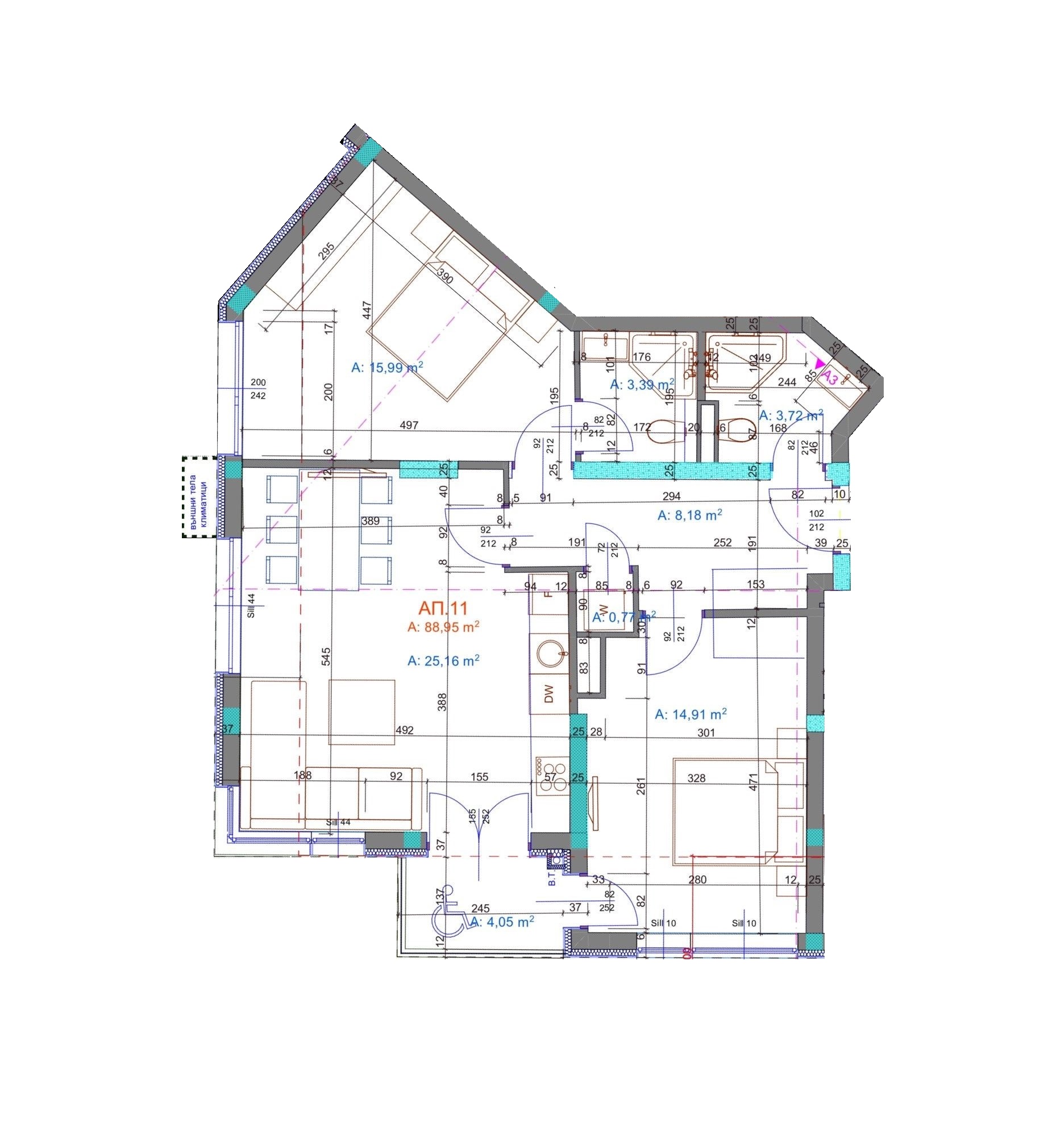 Тристаен, без комисион, в нова сграда на топ локация